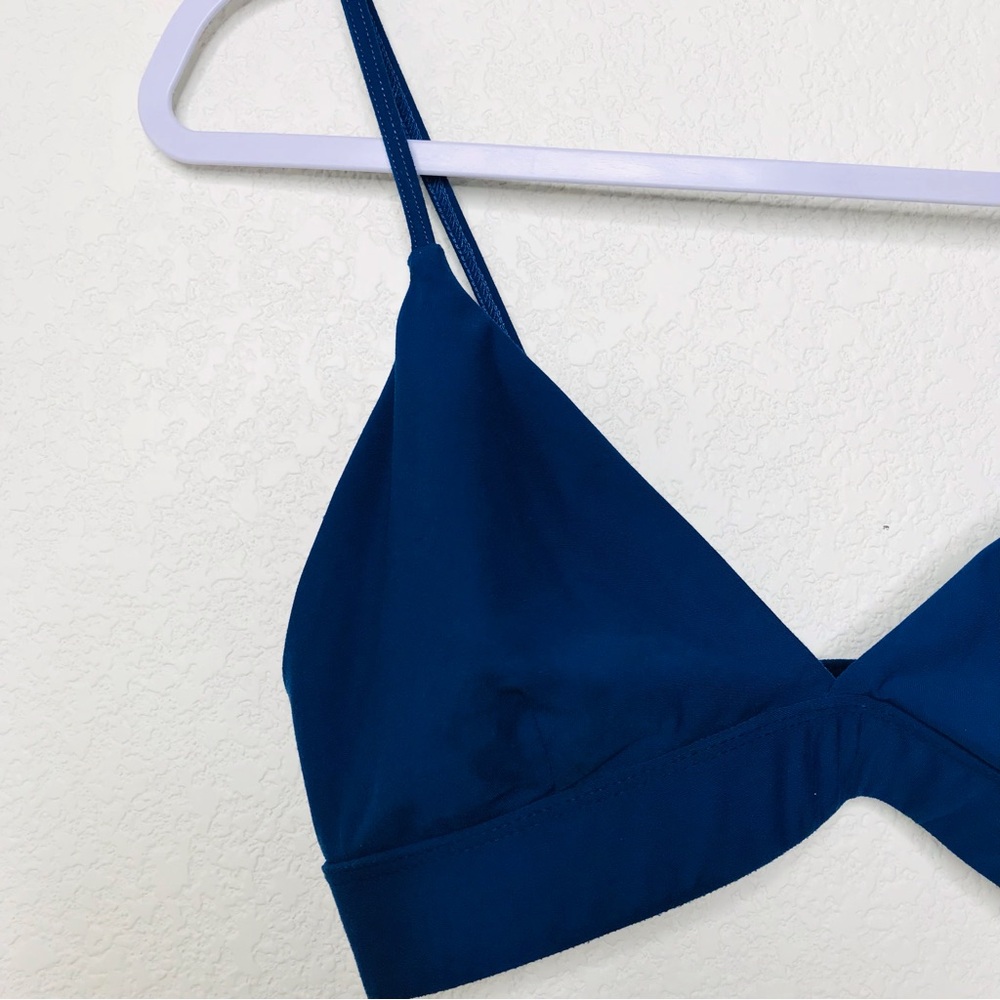 AVIATOR NATION Triangle Adjustable Sports Bra Royal Blue - Picture 8 of 14